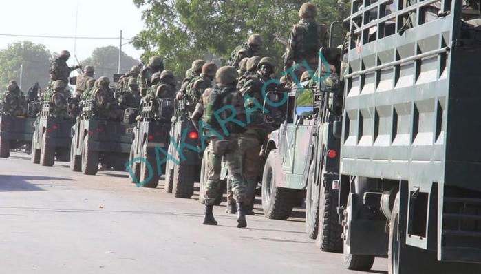 (Images exclusives) L’entrée des soldats sénégalais en Gambie