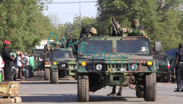 (Images exclusives) L’entrée des soldats sénégalais en Gambie