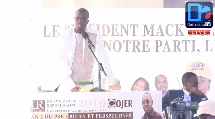 Saliou Samb, président du Conseil départemental de Mbour  : "Monsieur le président ce que vous avez fait pour Mbour, aucun président ne l'a jamais fait. Mbour vous est redevable"