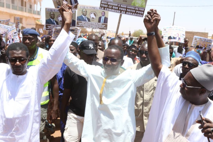 Orkadiéré : Le Ministre Mary T. Niane accueilli à  l'unisson par l’HD Daouda Dia et  M. Abdou K. Sall (Images)