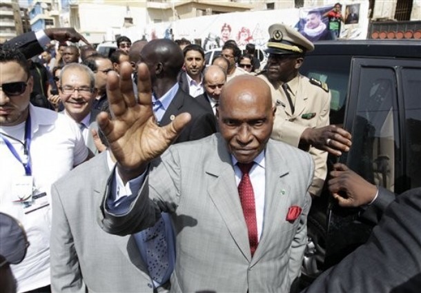 Photo : Wade ce matin à son arrivée à Benghazi