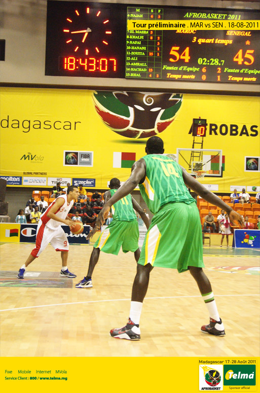 Tableau d'entraînement de basket-ball de Senegal