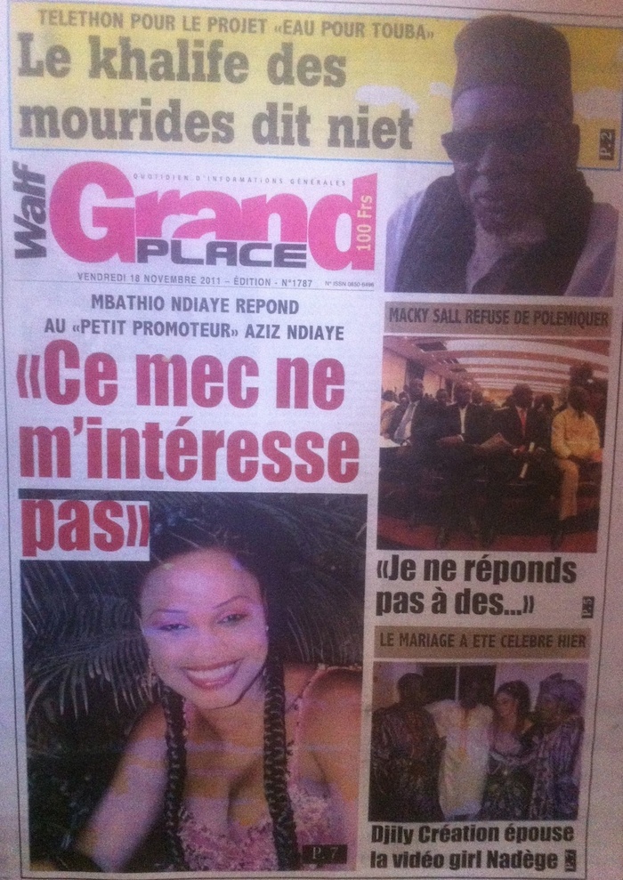 Revue de presse - Walf Grand Place: Mbathio Ndiaye répond au "petit promoteur " Aziz Ndiaye: "Ce mec ne m'intéresse pas."