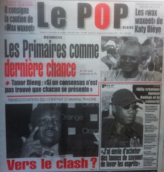 Revue de presse - Le POPulaire: Ousmane Tanor Dieng: " Si un consensus n'est pas trouvé, que chacun se présente. "