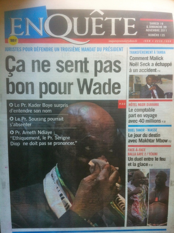 Revue de presse - Enquête: Transfèrement à Tamba: Malick Noël Seck échappe à un accident