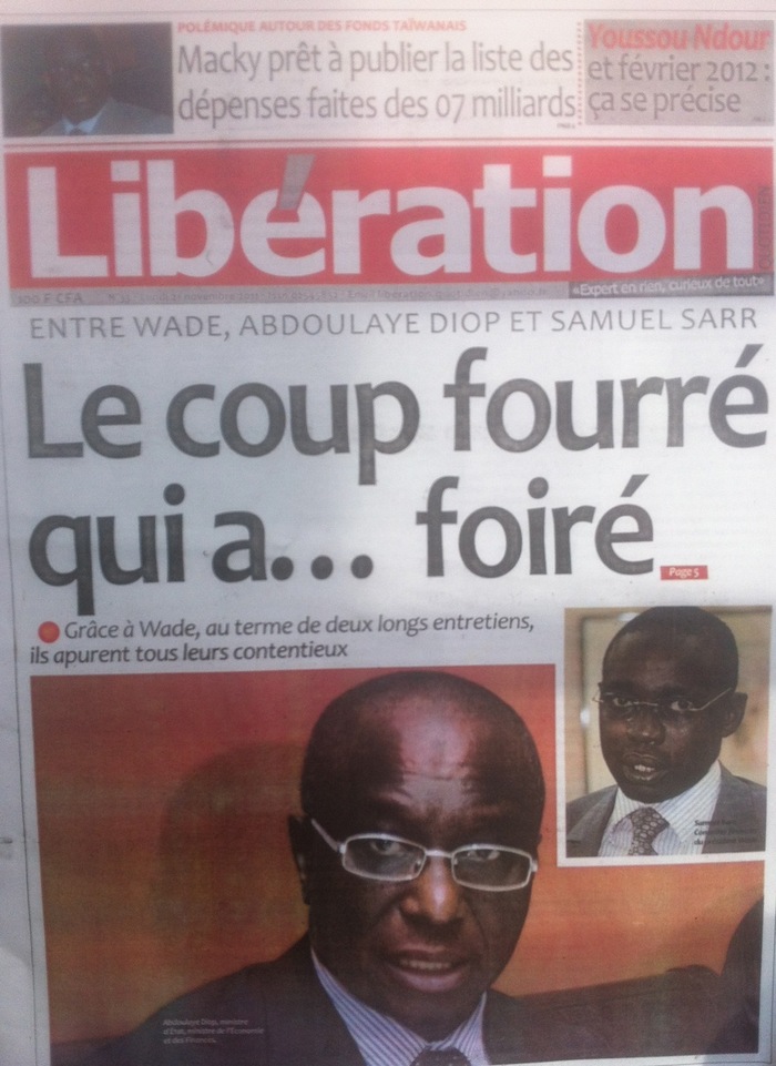 Revue de presse - Liberation : Youssou Ndour et février 2012 : ça de précise