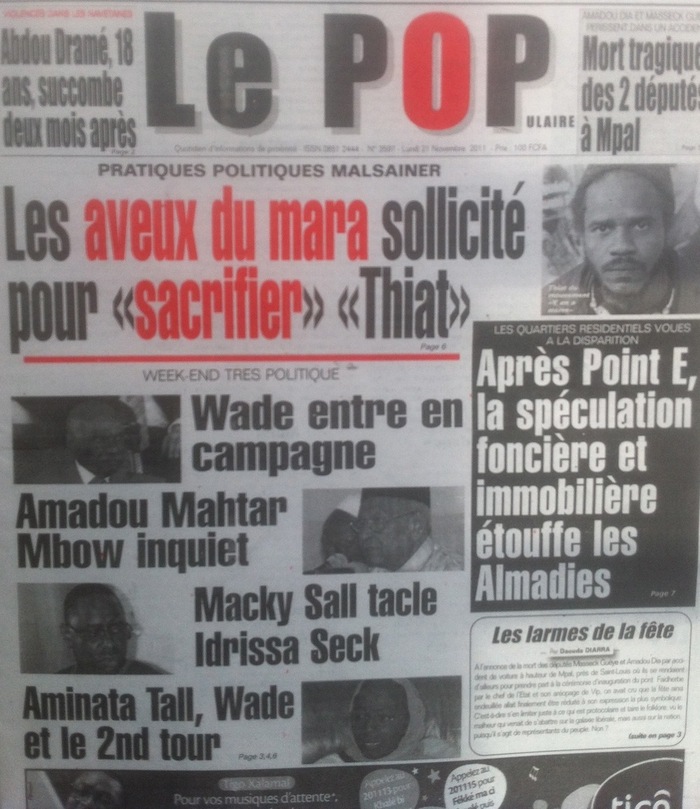 Revue de presse - Le POPulaire : Macky Sall tacle Idrissa Seck