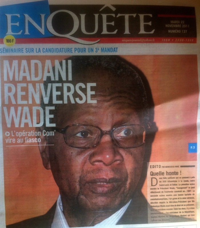 Revue de presse : Enquête : Madani Renverse Wade