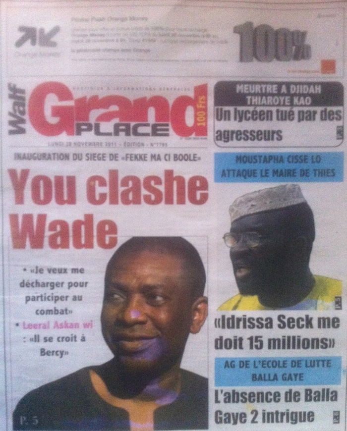 Revue de presse - Walf Grand place :" Idrissa Seck me doit 15 millions "