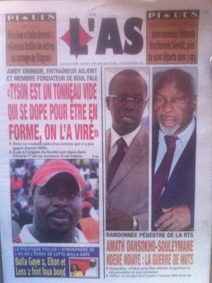 Revue de presse - L'As : Aliou Sow et Keita donnent 5 millions aux familles des victimes du carnage de Diagnon