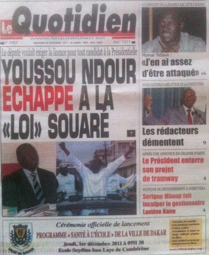 Youssou Ndour échappe à la "loi" Souaré