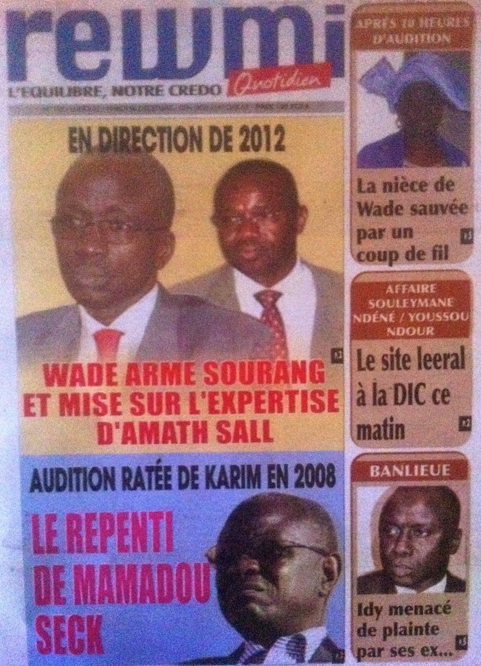 Audition ratée de Karim Wade en 2008: Le repenti de Mamadou Seck