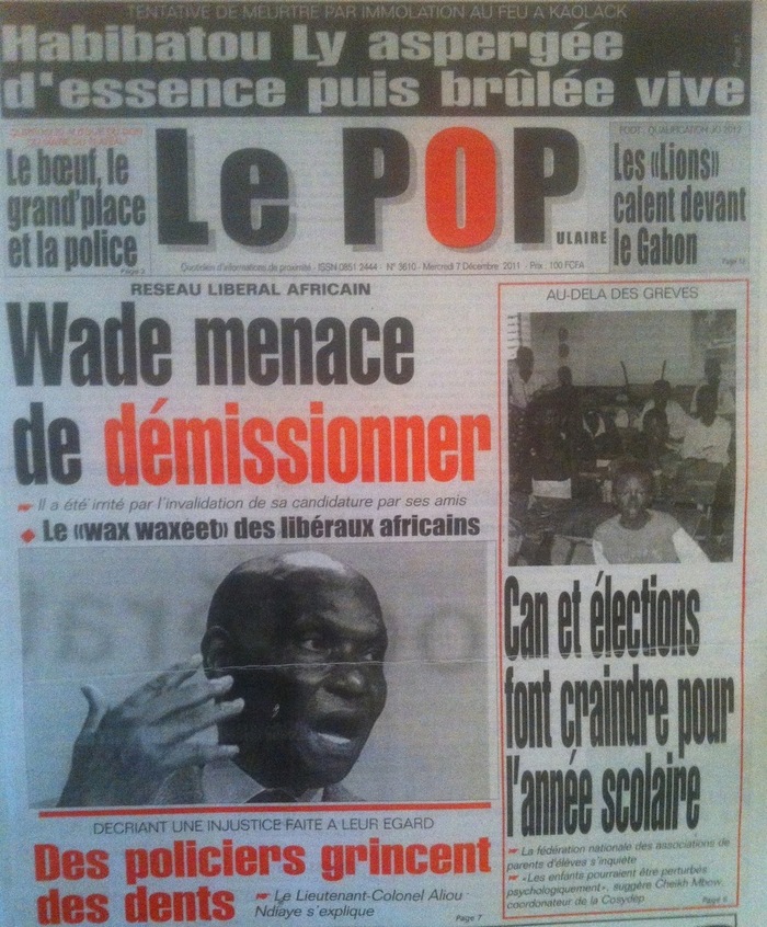 Réseau libéral Africain : Wade menace de démissionner