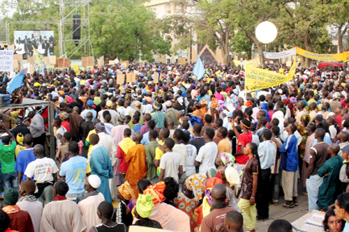 Le collectif des familles victimes des manif’ du M23 en sit-in