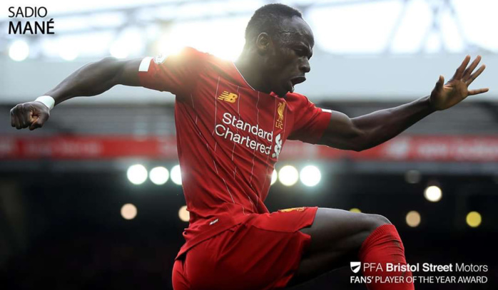 Premier League : Sadio Mané sacré meilleur joueur de la saison par les supporters.