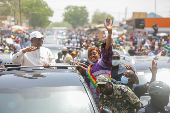 Accueil du PR à Koungheul : La députée Fanta Sall bat le record de la mobilisation.