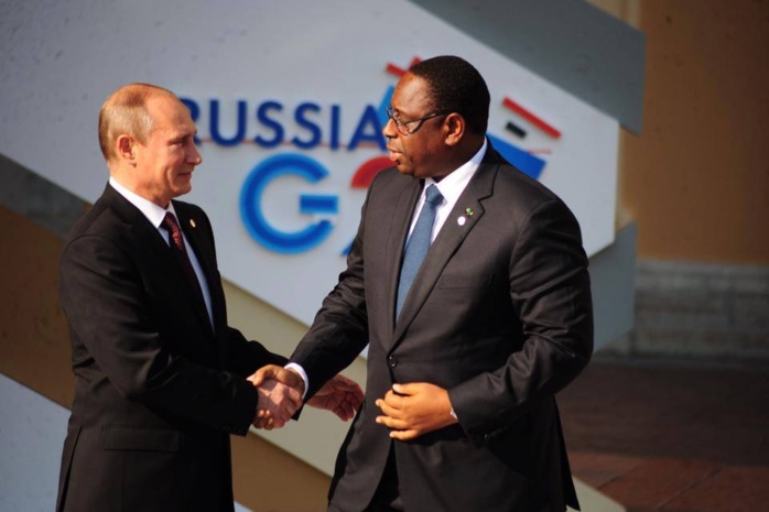 Arrivée de macky Sall au sommet du G20 en Russie, avec le Président Poutine