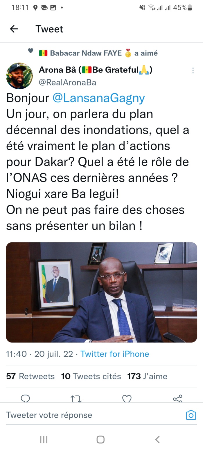 Inondations à Dakar :  Lansana G. Sakho invité sur les réseaux sociaux à rendre compte