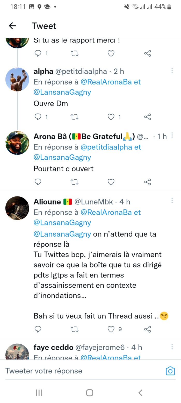 Inondations à Dakar :  Lansana G. Sakho invité sur les réseaux sociaux à rendre compte