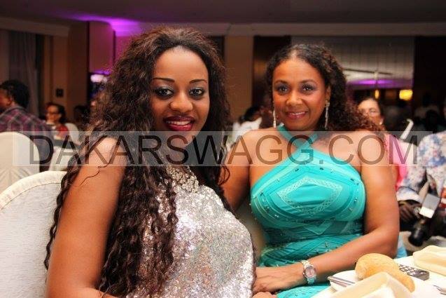 L'ancienne miss Sénégal Penda Ly pose avec Delphine Bathily, gérante de la Villa Krystal