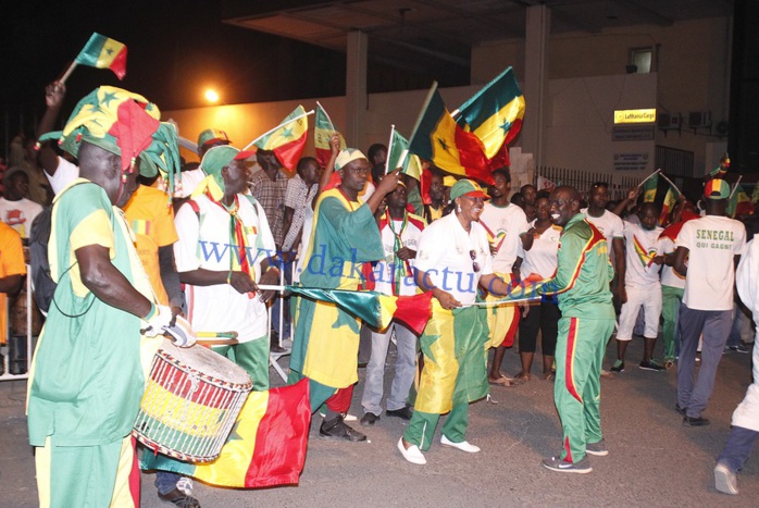 Les images de l'arrivée des Lions à l’Aéroport Léopold Sédar Senghor 