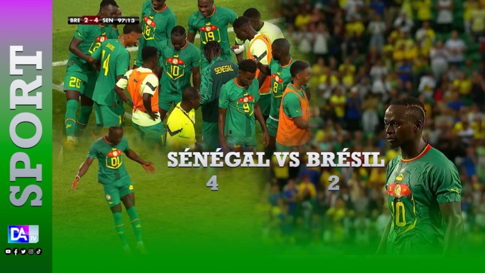 Match amical : Victoire de prestige pour le Sénégal qui domine largement le Brésil battu 4-2 !