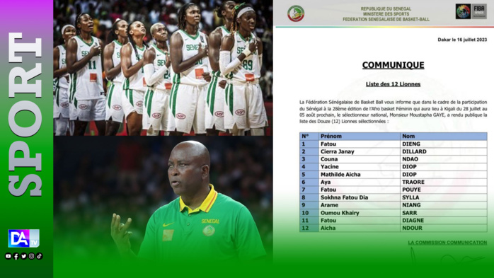 Afrobasket 2023 : Coach Tapha Gaye écarte Léna Timéra et Oumou Kalsoum Touré et valide sa liste de 12 Lionnes