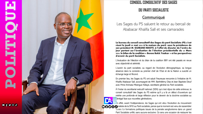 Parti Socialiste : Les sages saluent le retour au bercail de Khalifa Sall et Cie et le début d’une ouverture en faveur de la "doctrine socialiste".