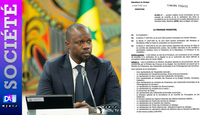 Travaux sur le domaine public maritime à Dakar : Le PM Ousmane Sonko annonce la suspension des travaux pour deux mois et une commission Ad Hoc