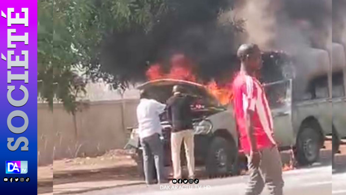 Tambacounda: le véhicule de liaison de la maison d’arrêt et de correction a pris feu