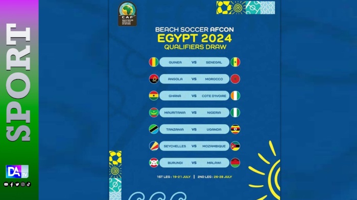 Beach Soccer / Éliminatoires CAN 2024 : Le Sénégal hérite de la Guinée !