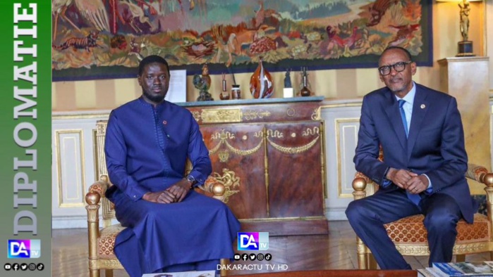 Paris: Le président Bassirou Diomaye Faye s’est entretenu avec son homologue Rwandais
