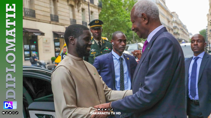 Paris: le chef de l’Etat Bassirou Diomaye Faye a rencontré un de ses prédécesseurs, Abdou Diouf