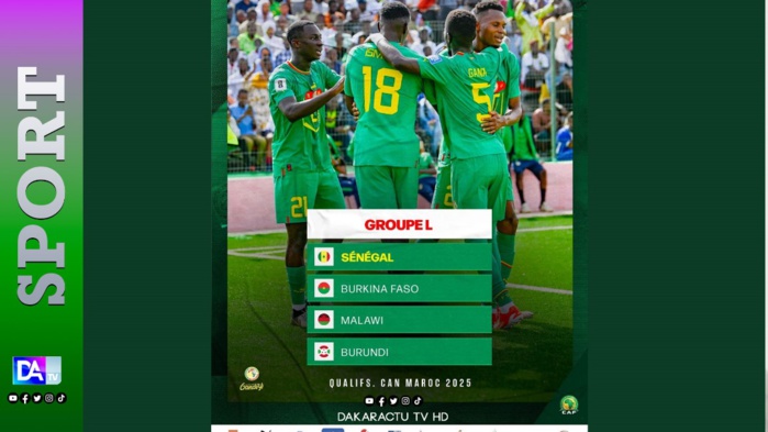 Éliminatoires CAN 2025 : Le Sénégal dans le groupe L avec le Burkina Faso...