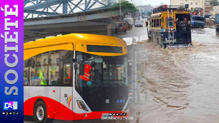 Fortes pluies à Dakar: certains quartiers sous les eaux, le BRT à  l'arret