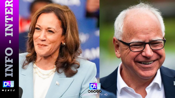 Présidentielle aux États-unis : Kamala Harris choisit Tim Walz comme colistier