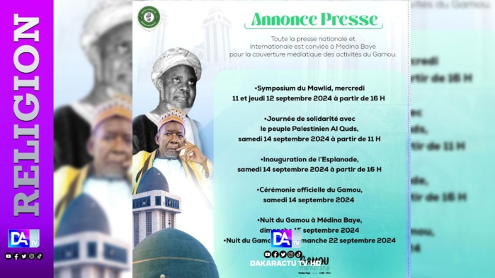 Gamou International Médina Baye 2024 : Le Comaf décline son programme