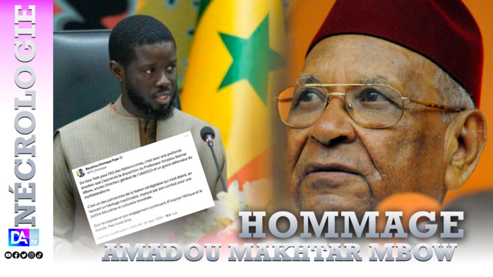 Rappel à Dieu d'Amadou Makhtar Mbow: les hommages du PR Bassirou Diomaye Faye et son PM  au " grand défenseur du multilatéralisme"