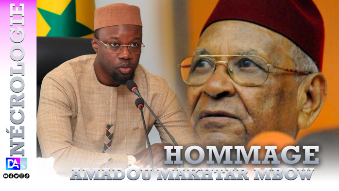 Sonko rend hommage à Amadou Mahtar Mbow: « Son héritage continuera d’inspirer les générations futures »