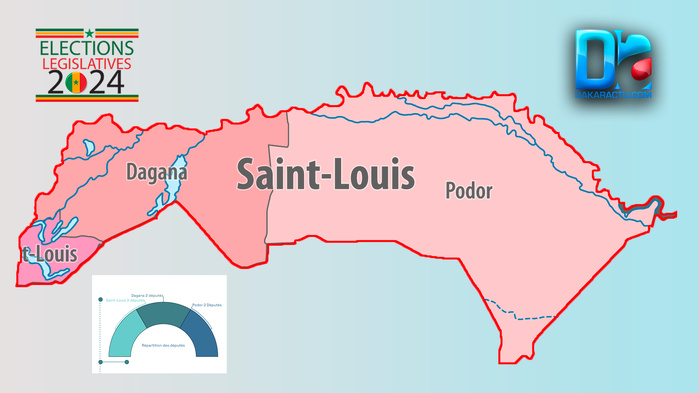 [INFOGRAPHIE] Sénégal/Législatives 2024 : Visualisez les résultats provisoires de la région de Saint-Louis