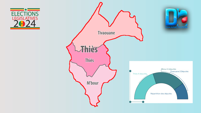 [INFOGRAPHIE] Sénégal/Législatives 2024 : Visualisez les résultats provisoires de la région de Thies