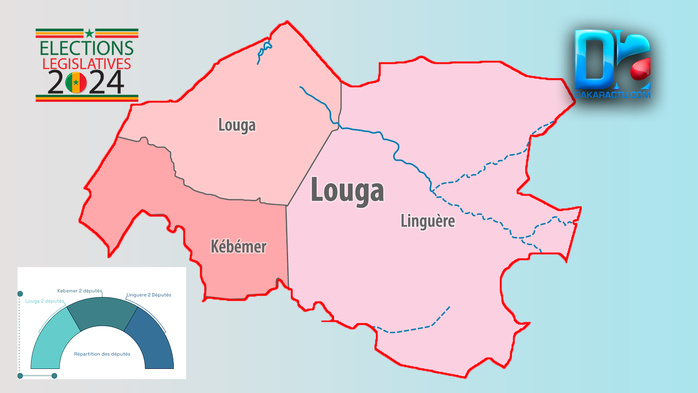 [INFOGRAPHIE] Sénégal/Législatives 2024 : Visualisez les résultats provisoires de la région de Louga