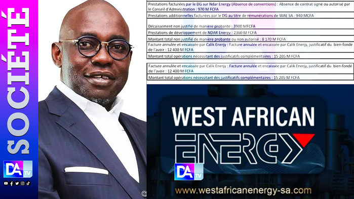 Affaire Samuel Sarr – West African Energy : « Le montant total non justifié de manière probante ou non autorisé s'élève à 8 milliards 170 millions de FCFA » (rapport d'audit du cabinet Mazars).