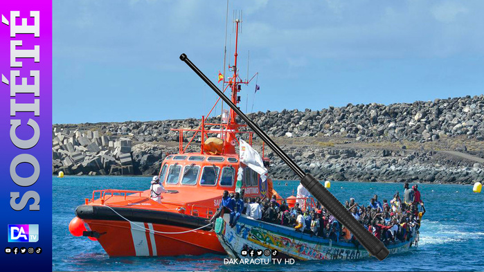 Émigration/Îles Canaries : une pirogue de 77 personnes, en provenance du Sénégal, débarque sur l'île d'El Hierro.