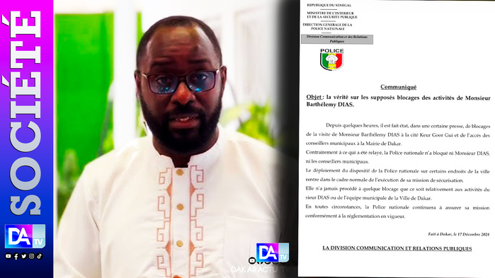 Thierno Bocoum, suite au communiqué de la police nationale: « Qu’est-ce qu’elle faisait ce 13 décembre dans l’enceinte de la mairie de Dakar et dans la salle de délibération… ? »