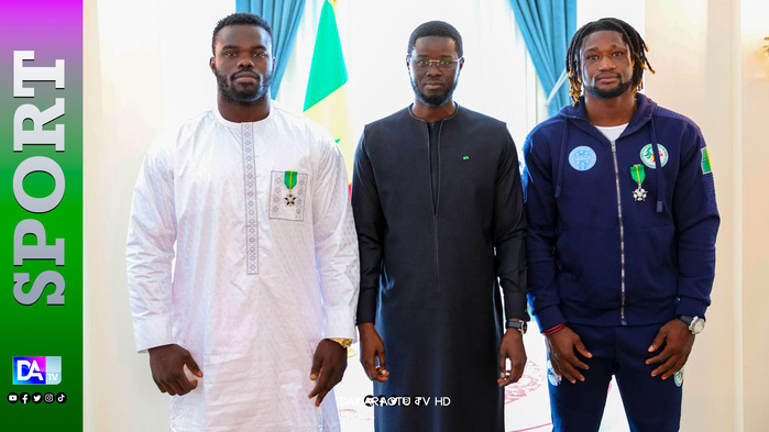 Audience / Sport : Les champions Reug Reug et Mohamed Tafsir Bah élevés au rang de Chevalier de l'Ordre du Mérite