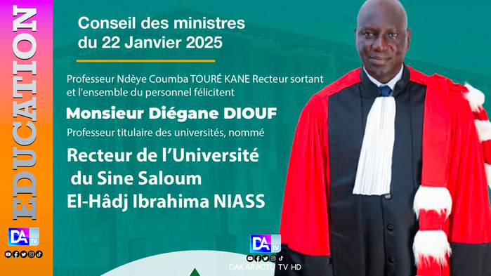 USSEIN : Monsieur Diegane Diouf nommé recteur en remplacement à Ndeye Coumba Kane Touré