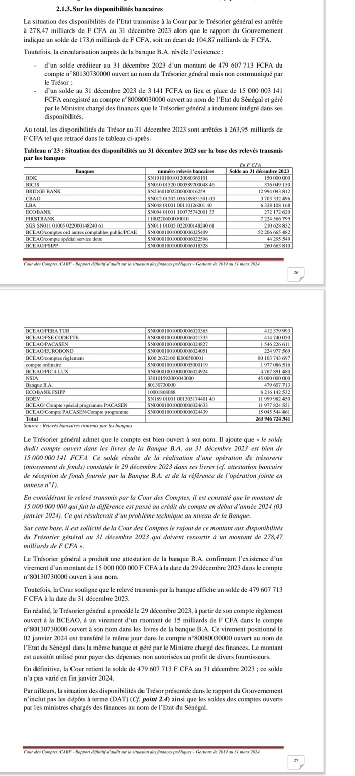 Trésorier général : Compte personnel ou compte institutionnel ? Le flou sémantique du rapport de la Cour des Comptes