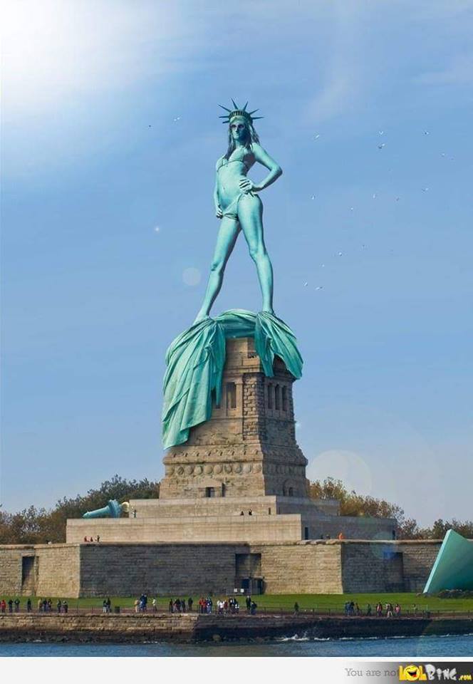 La photo de la statue de la Liberté dénudée pour narguer la France du burkini. Le buzz du jour!