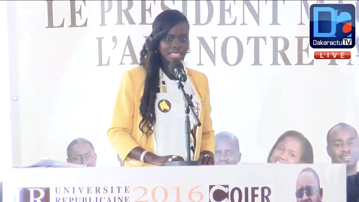 5EME EDITION UNIVERSITÉ RÉPUBLICAINE : Discours de la la Coordinatrice de la COJER Thérèse Faye Diouf 